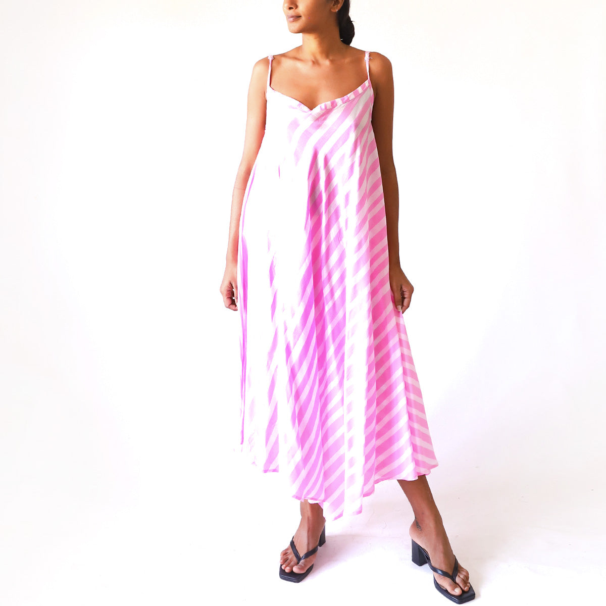 Blush Stripe Batik Dress