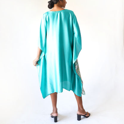 Ocean Leaf Whisper Batik Kaftan
