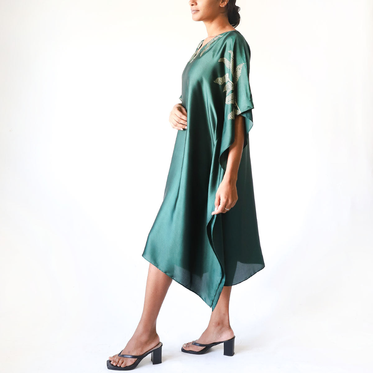 Green Sunrise Batik Kaftan