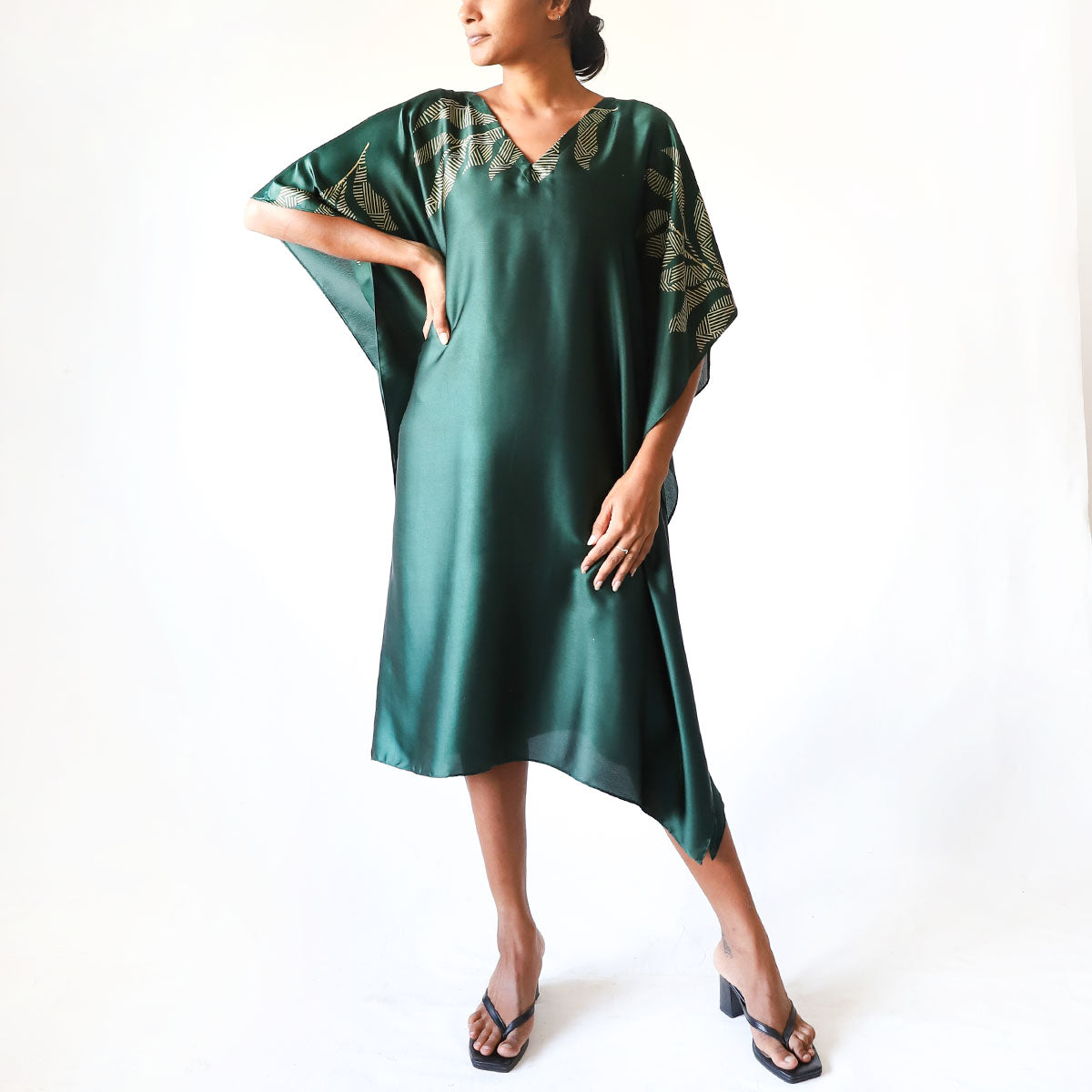 Green Sunrise Batik Kaftan