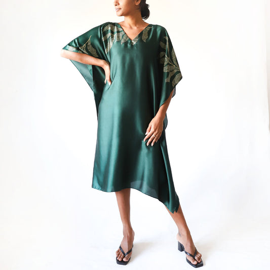 Green Sunrise Batik Kaftan