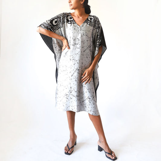 Peacock Mist Batik Kaftan