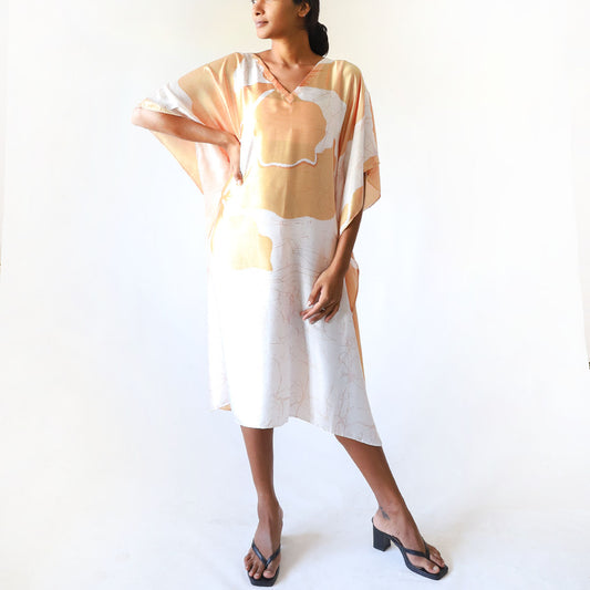 Golden Marigold Batik Kaftan