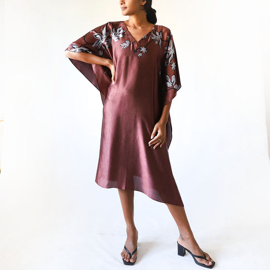 Beige Elegance Batik Kaftan
