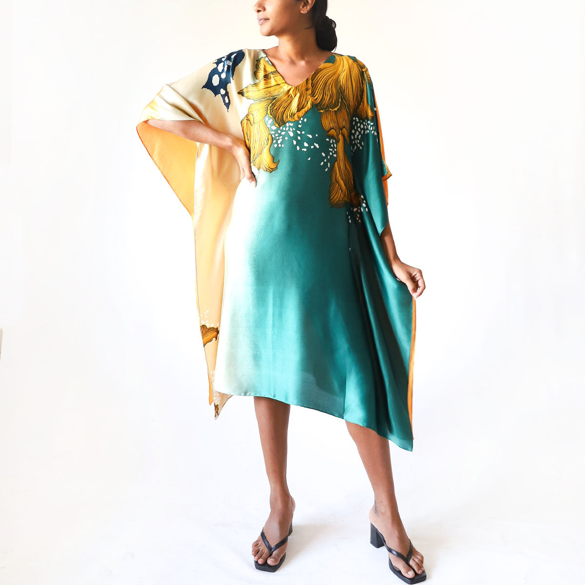 Forest Bloom Batik Kaftan