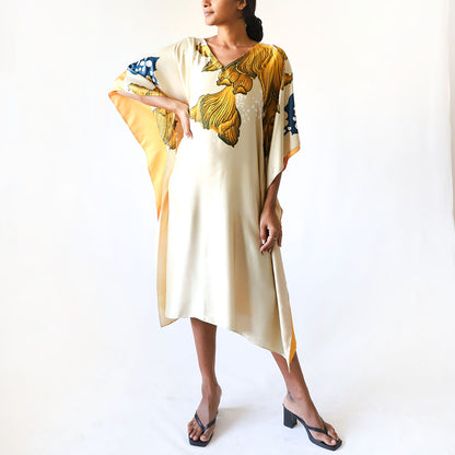 Bronze Flame Batik Kaftan