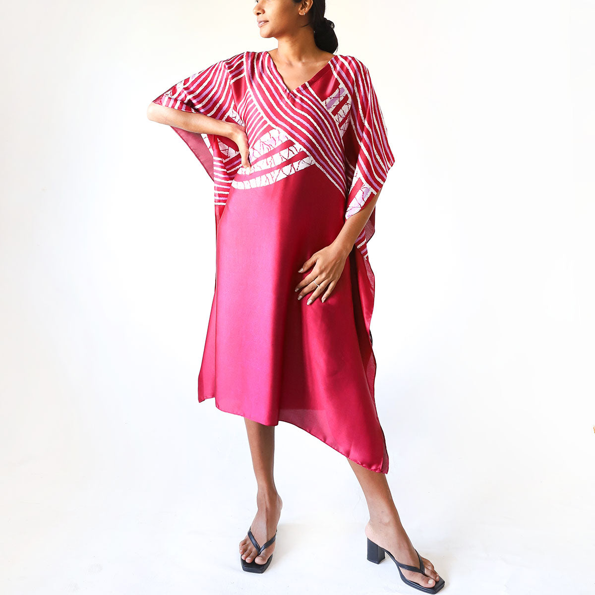 Pink Frost Batik Kaftan