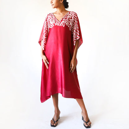 Silver Ember Batik Kaftan