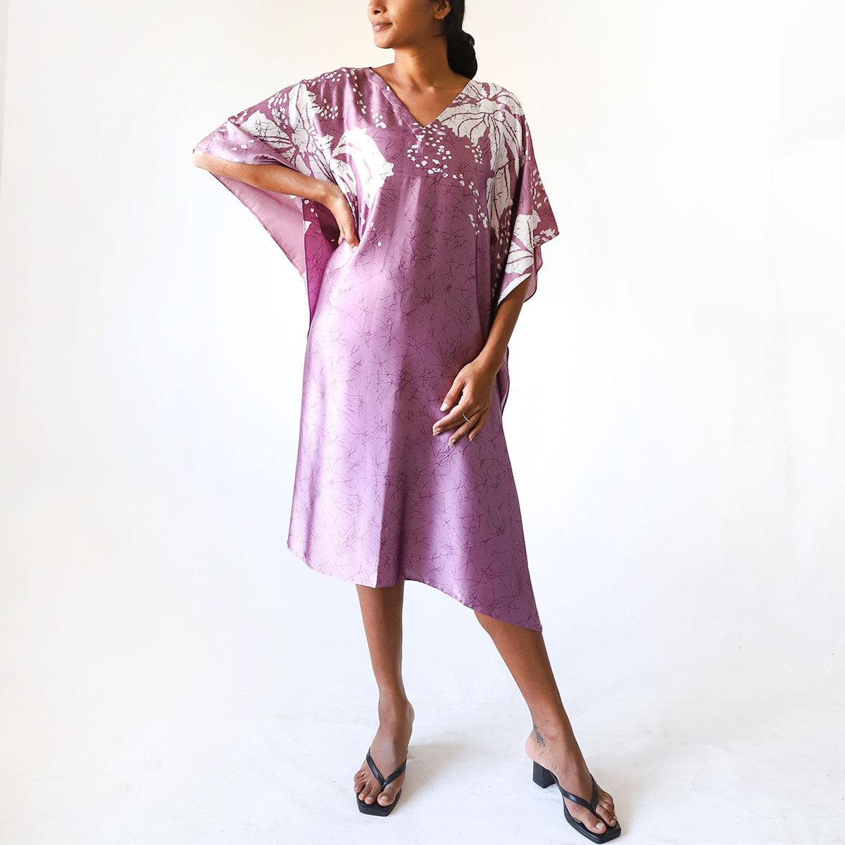 Mystic Lavender Batik Kaftan