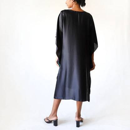Emerald Glow Batik Kaftan