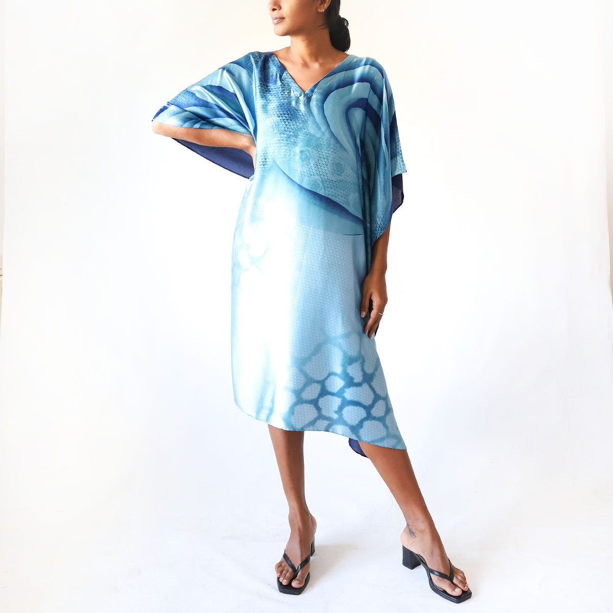 Ocean Wave Batik Kaftan