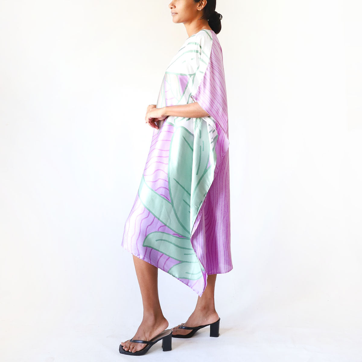 Lavender Bloom Batik Kaftan