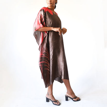 Earthy Bloom Batik Kaftan