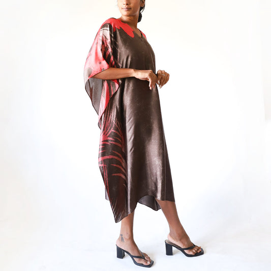 Earthy Bloom Batik Kaftan