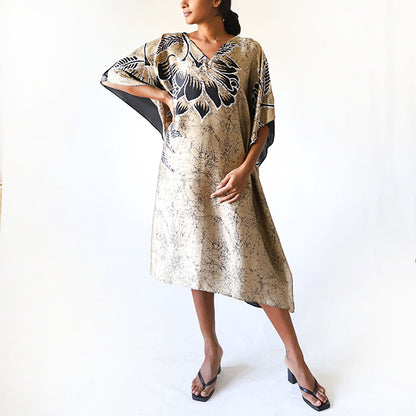 Earthy Shadow Batik Kaftan