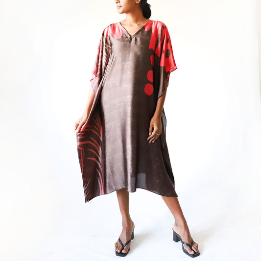 Earthy Bloom Batik Kaftan