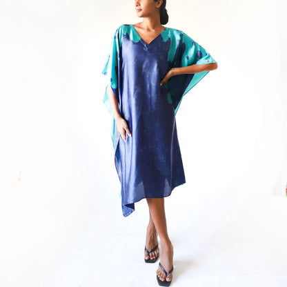 Deep Sapphire Dream Batik Kaftan