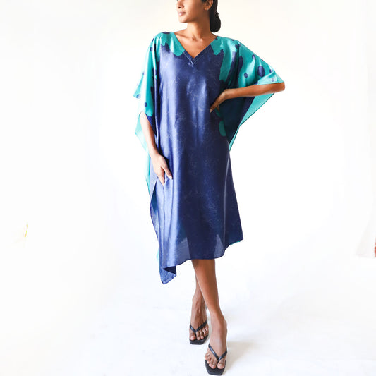 Deep Sapphire Dream Batik Kaftan