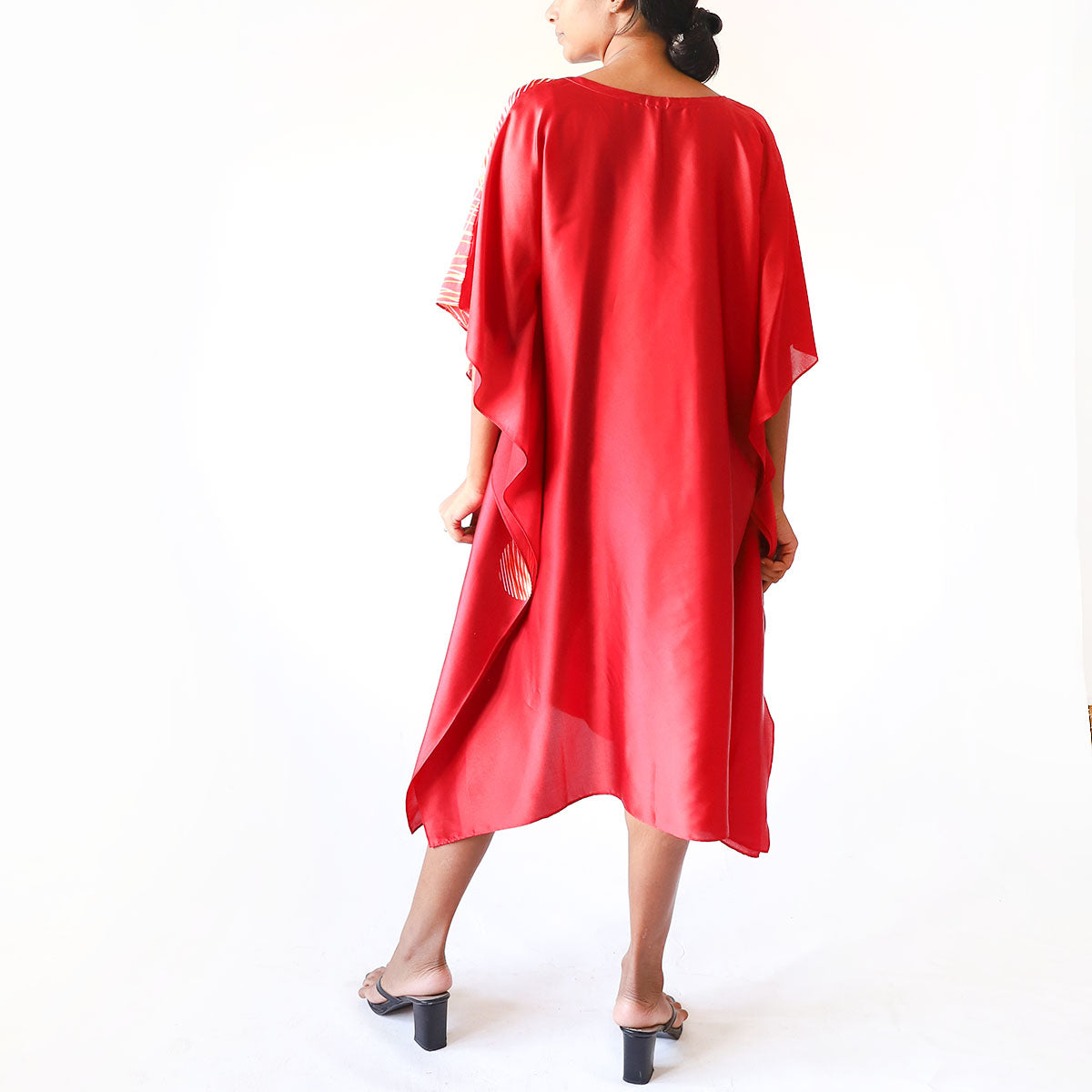 Crimson Lines Batik Kaftan