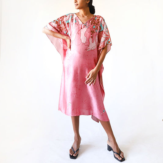 Coral Mist Batik Kaftan