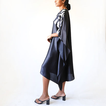 Azure Bloom Batik Kaftan