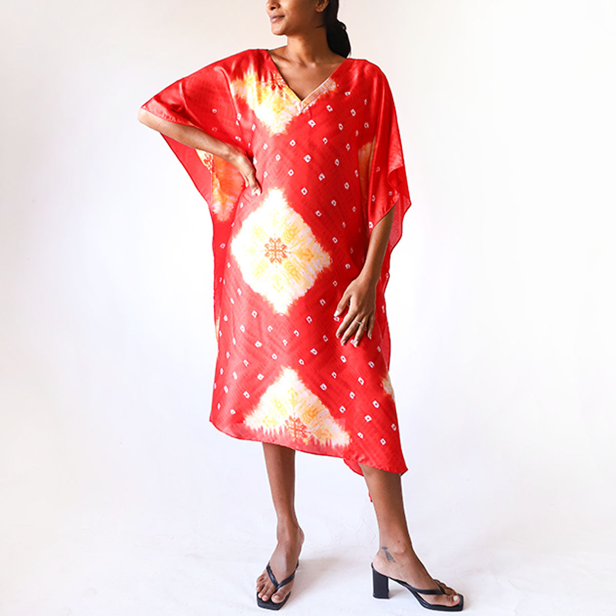 Indian Sunrise Batik Kaftan