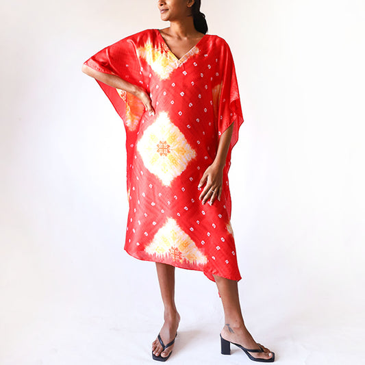 Indian Sunrise Batik Kaftan