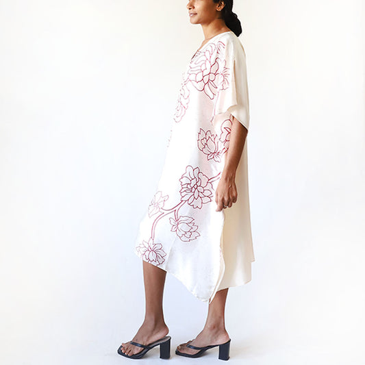 Purple Garden Batik Kaftan