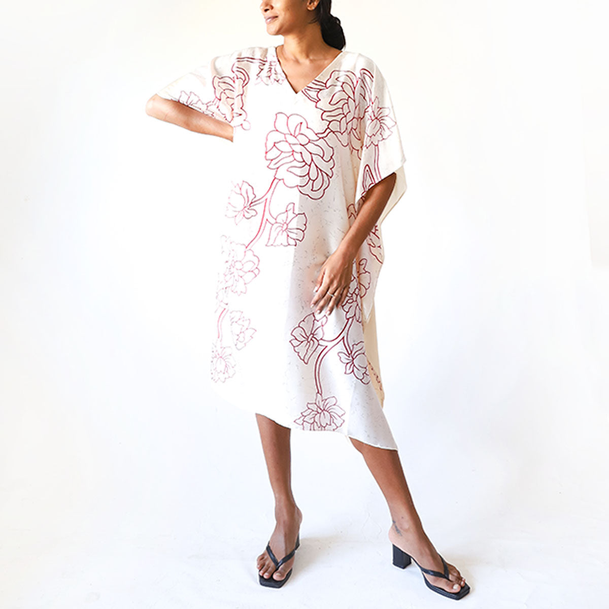 Purple Garden Batik Kaftan