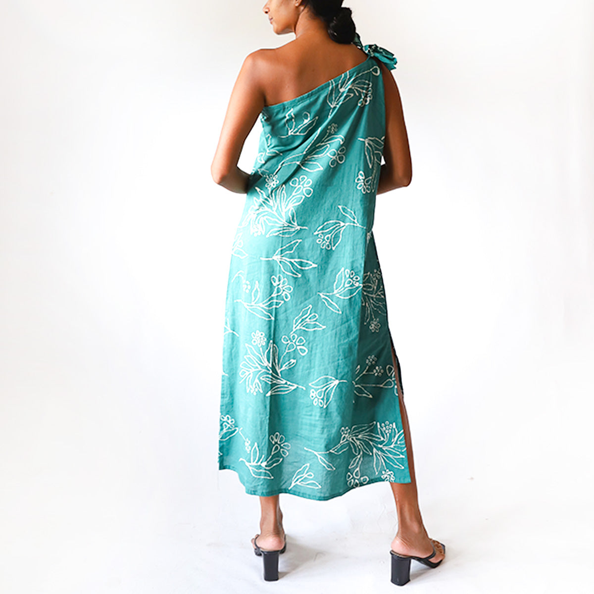 Aqua Petal Batik Dress