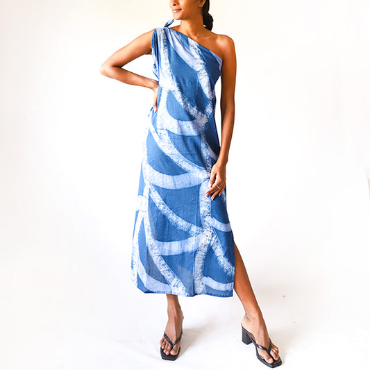 Ocean Brush Batik Dress