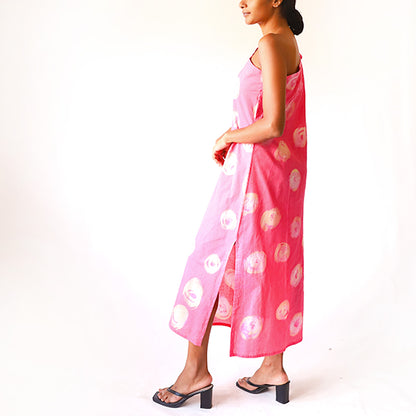 Pink Dot Batik Dress
