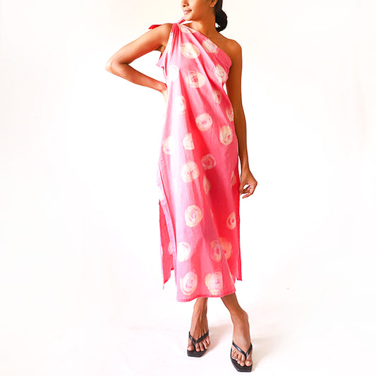 Pink Dot Batik Dress