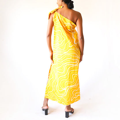 Sunny Scribble Batik Dress
