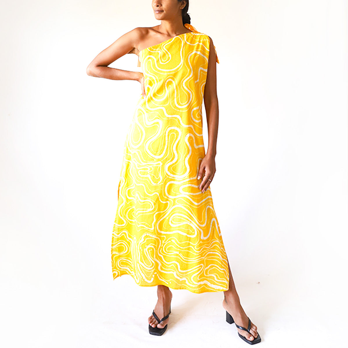 Sunny Scribble Batik Dress