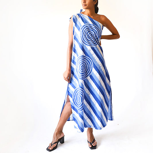 Bold Stripe Batik Dress