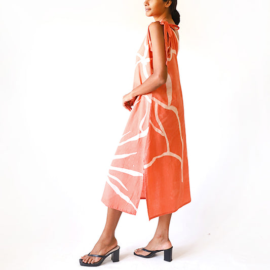 Tangerine Twist Batik Dress