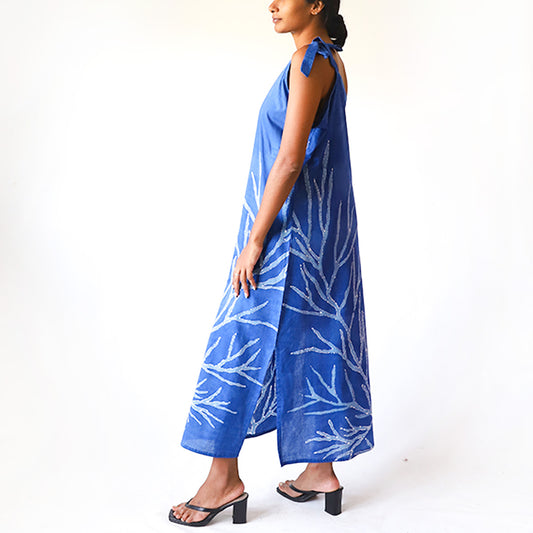 Blue Coral Batik Dress