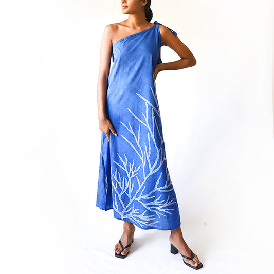 Blue Coral Batik Dress
