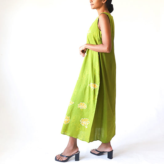 Sage Sunset Batik Dress