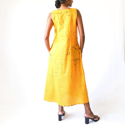 Heritage Mustard Batik Dress