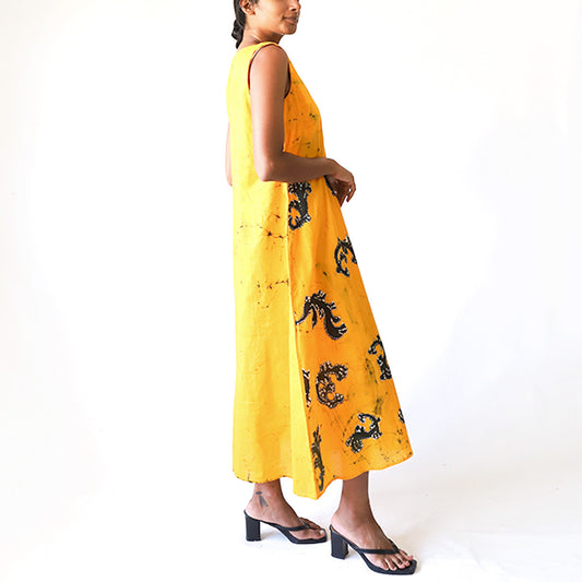 Heritage Mustard Batik Dress