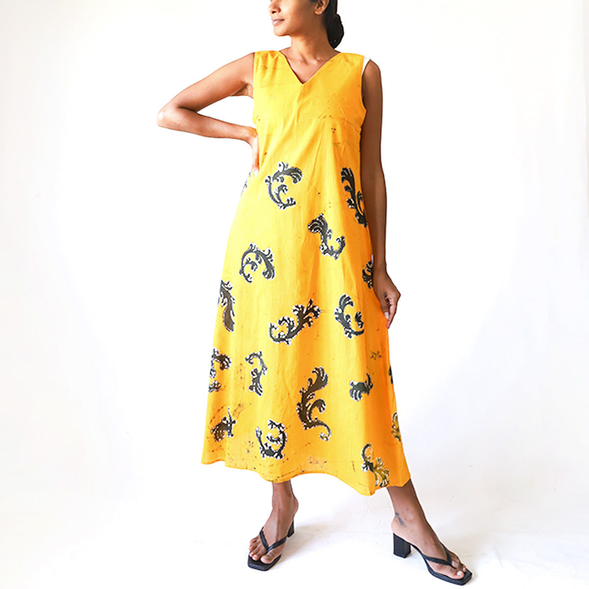 Heritage Mustard Batik Dress