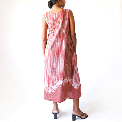 Blush Stripe Batik Dress