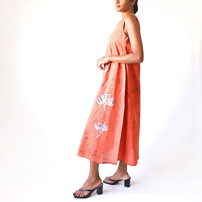 Peach Petal Batik Dress