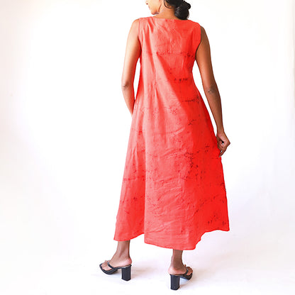 Rose Ember Batik Dress