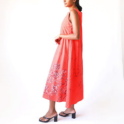 Rose Ember Batik Dress