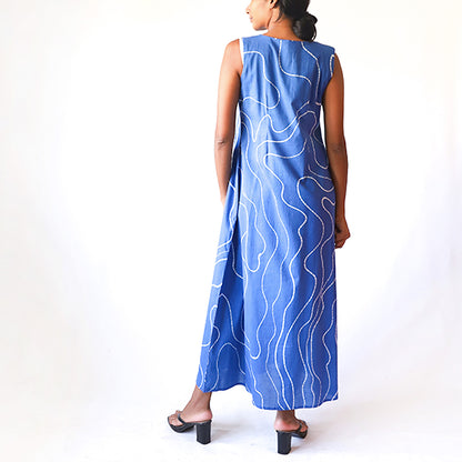 Blue Whisper Batik Dress