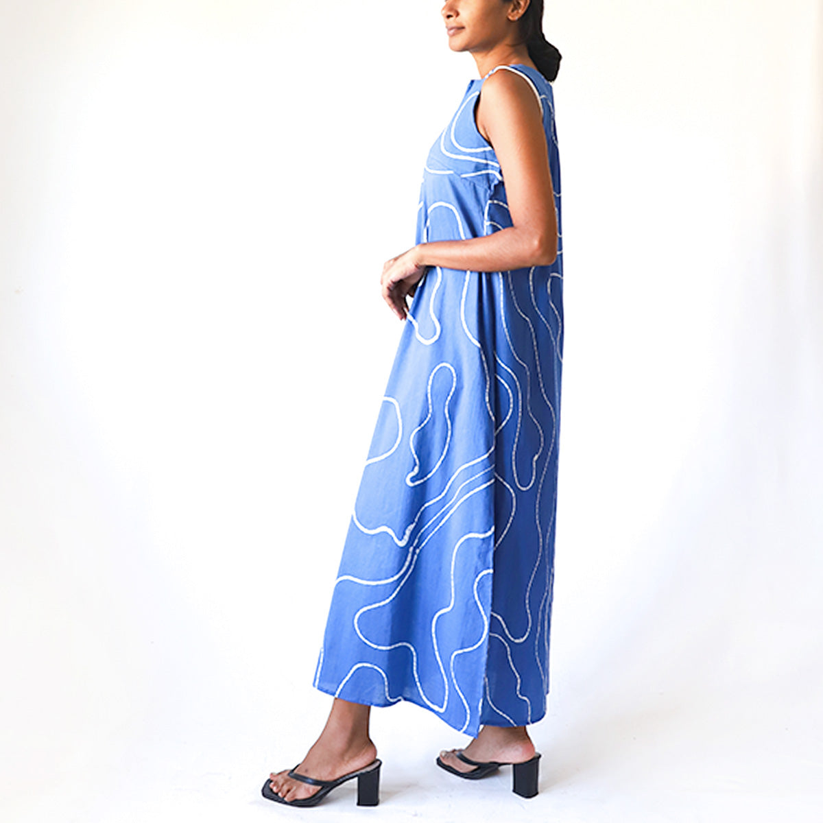 Blue Whisper Batik Dress