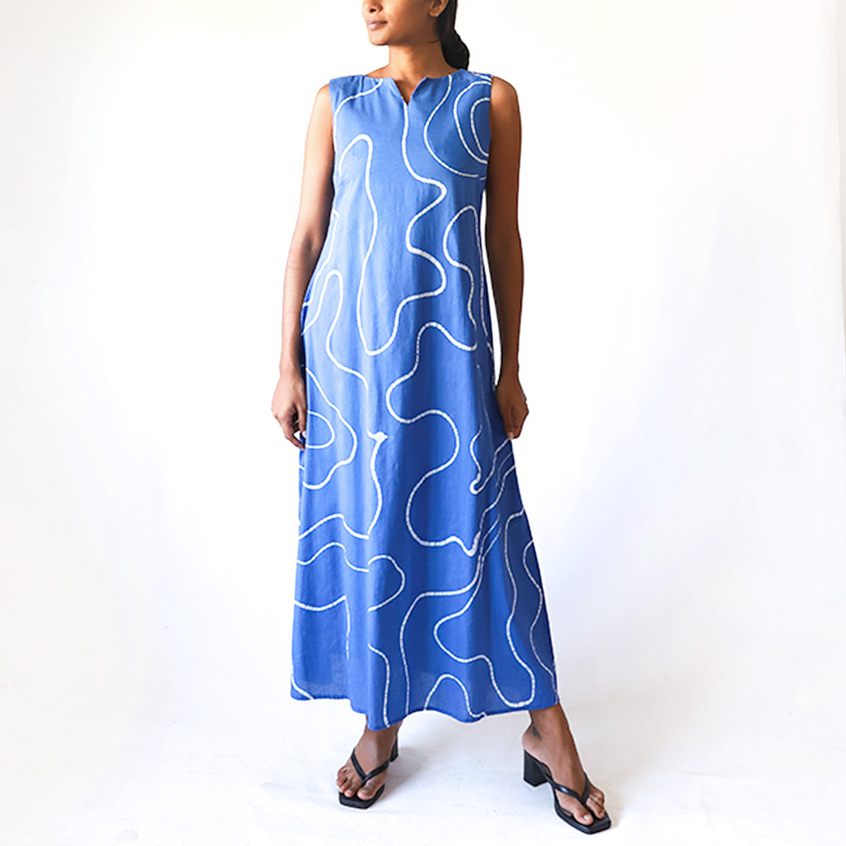 Blue Whisper Batik Dress